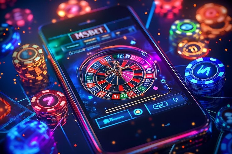 Ilustrasi pengguna login aman di platform inter4d menggunakan desktop dan mobile